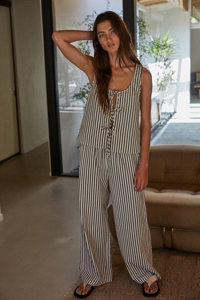 WOVEN STRIPED PANTS