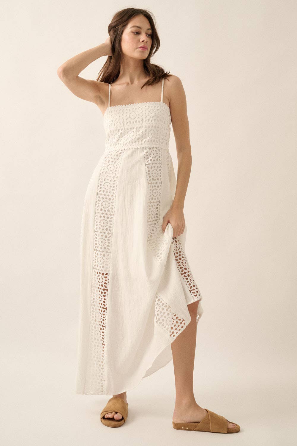 Promesa USA Mykonos Dress OFF WHITE
