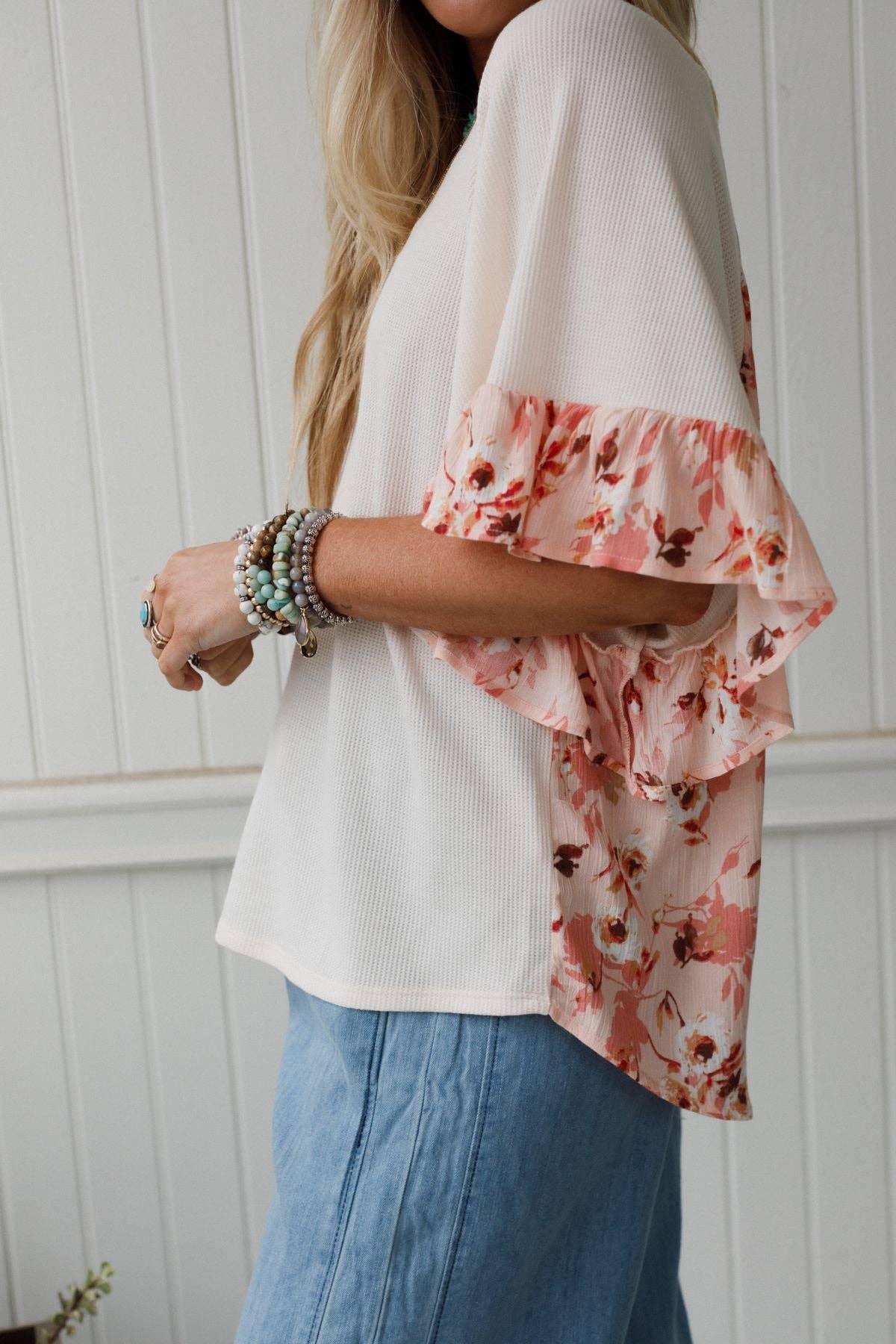 Three Bird Nest SUNLIT MEADOW TOP - BEIGE