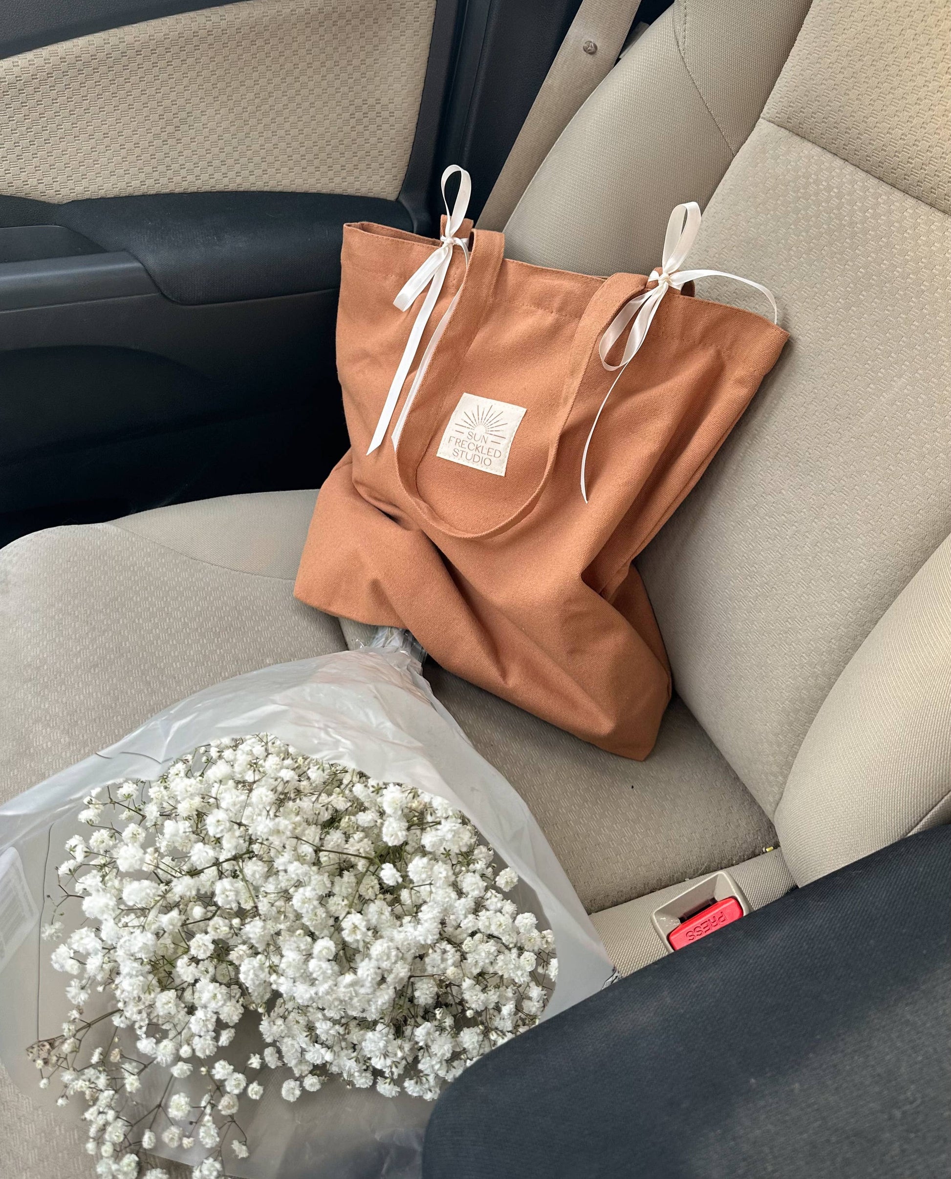 Sun Freckled Studio Terracotta Minimalist Tote Bag