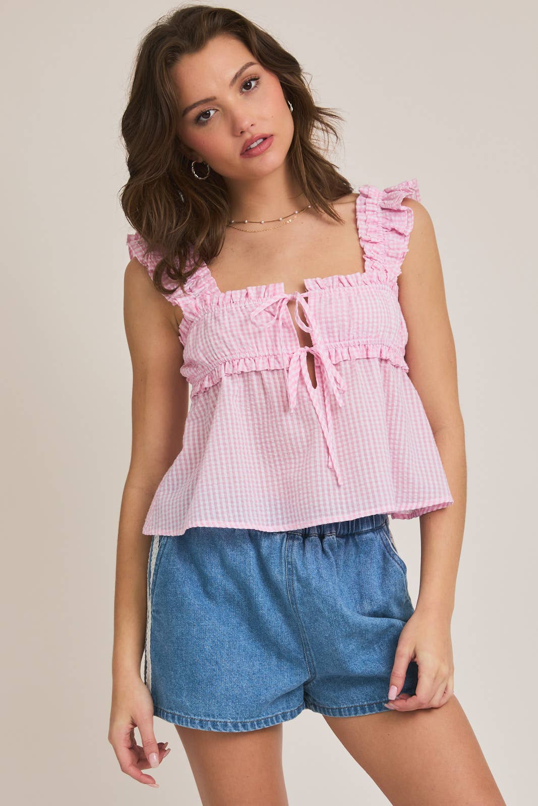 SQUARE NECK CROP TANK TOP