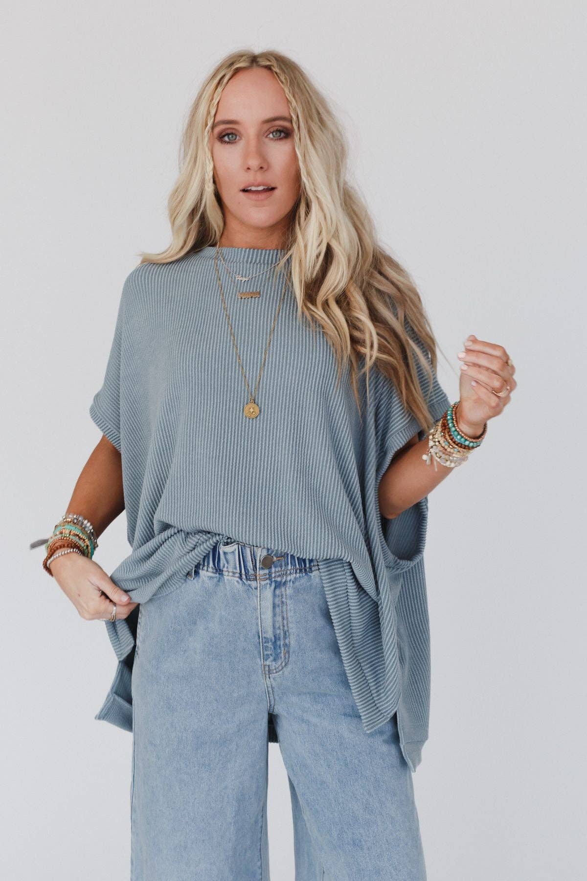 Three Bird Nest MOON GLOW TEXTURE KNIT TOP