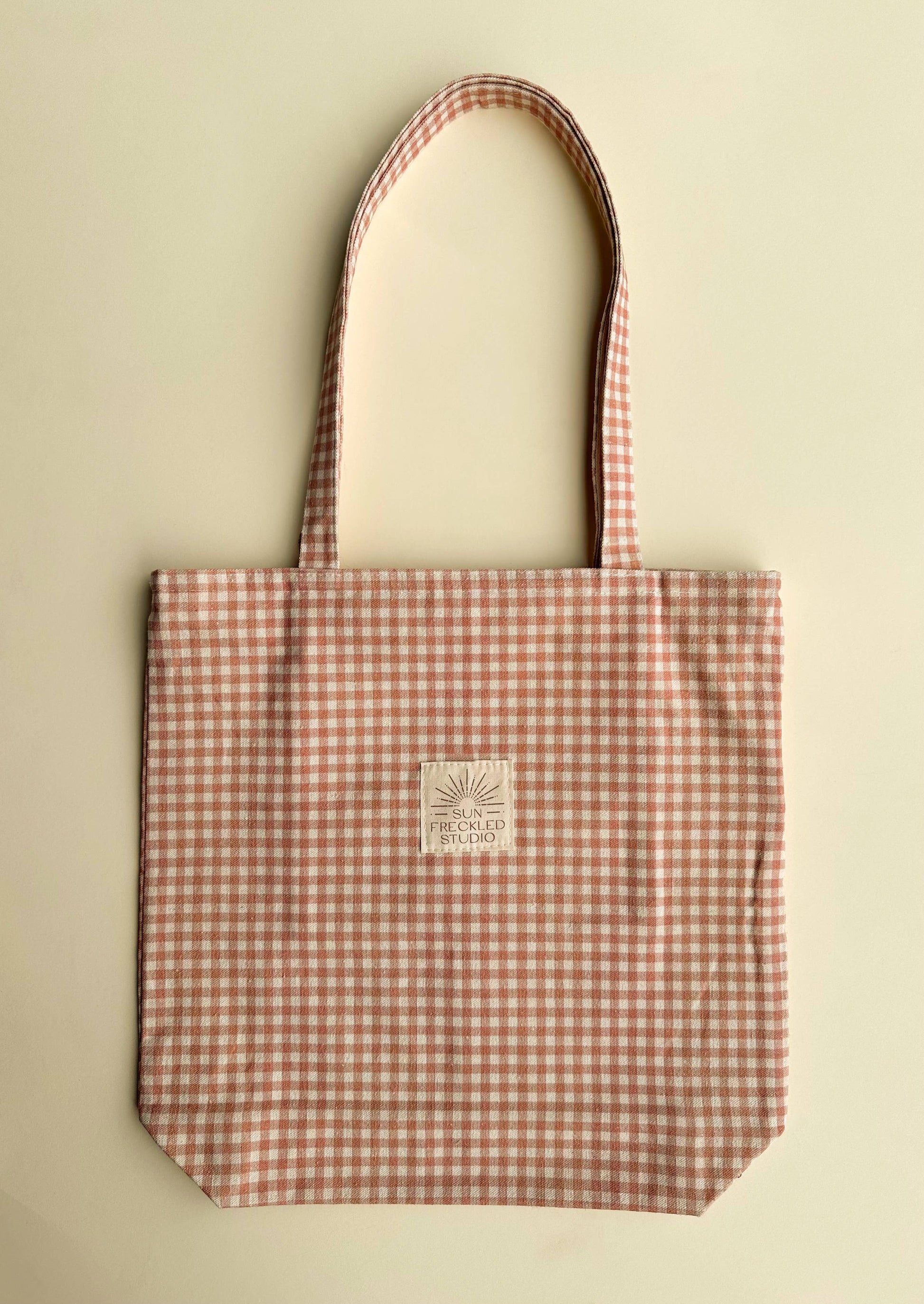 Sun Freckled Studio Chai Gingham Tote Bag Regular
