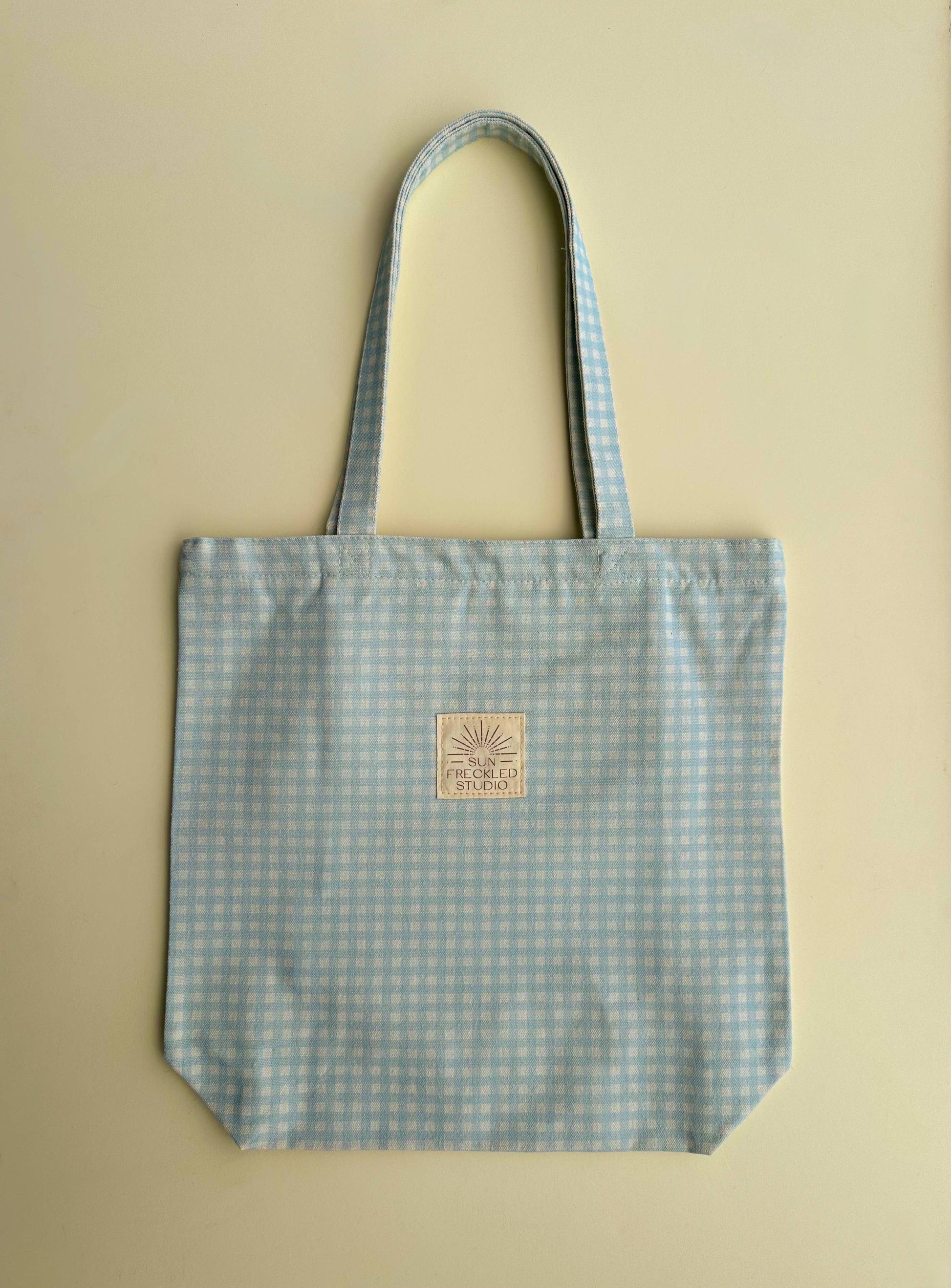 Sun Freckled Studio Blue Gingham Tote Bag Regular