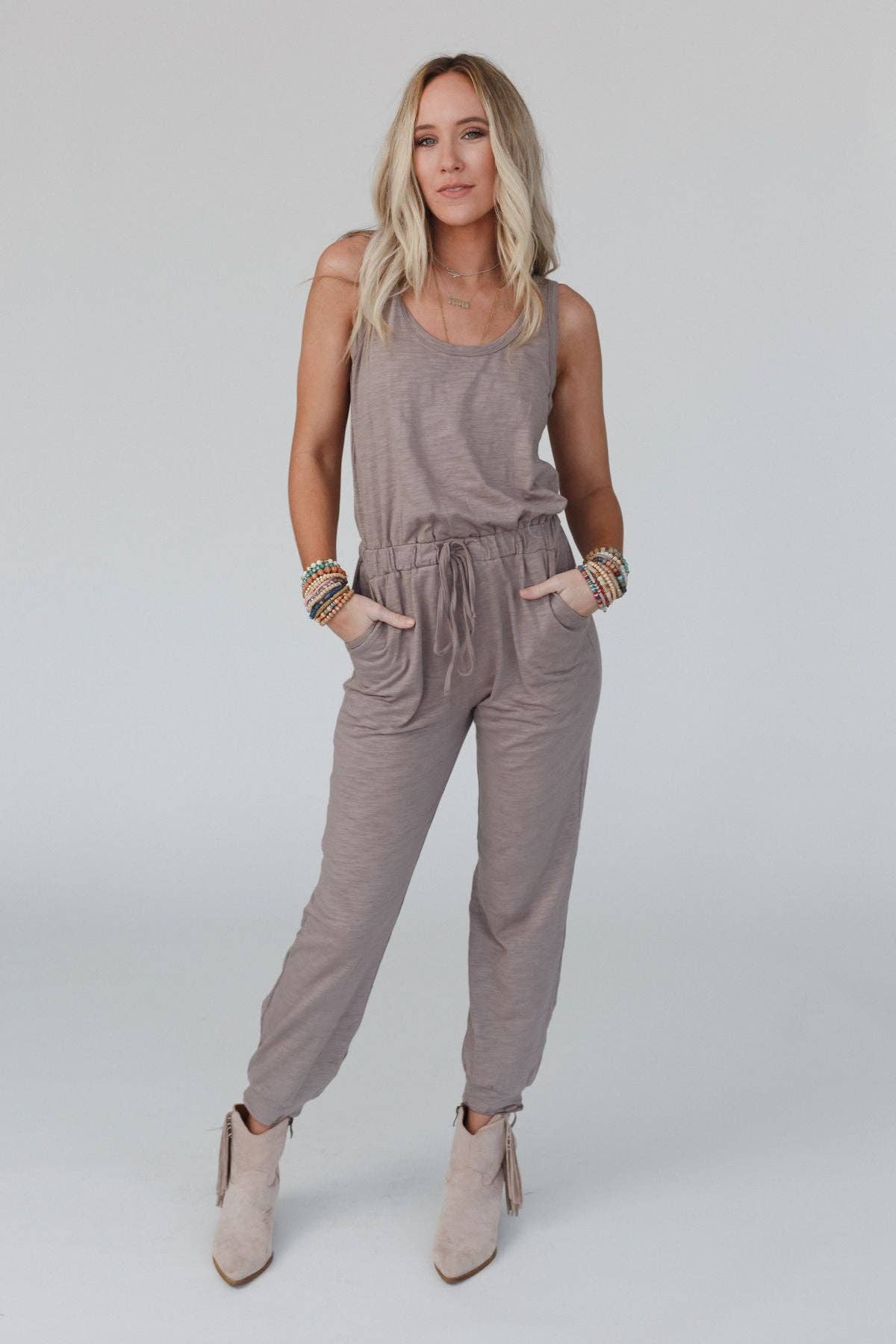 Three Bird Nest Set to Go Textured Jumpsuit And Cardigan Set