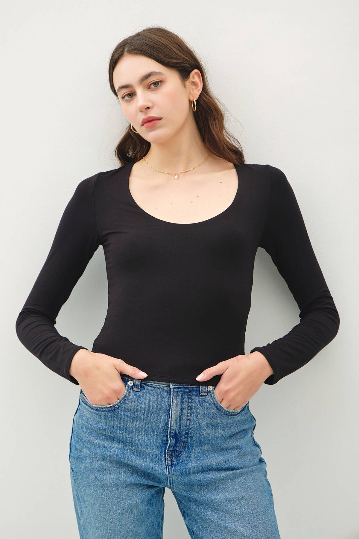 BASIC THREADS LONG SLEEVE TOP