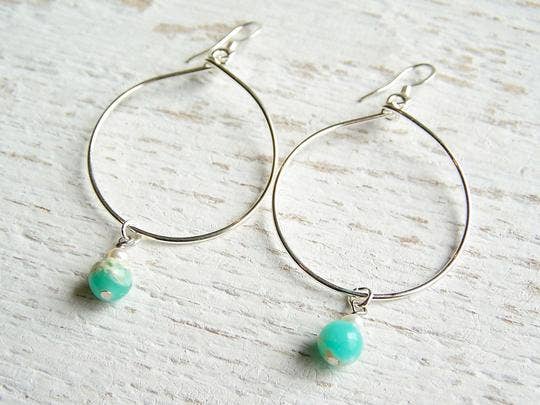 Jo Bird Jewelry Amazonite Hoops