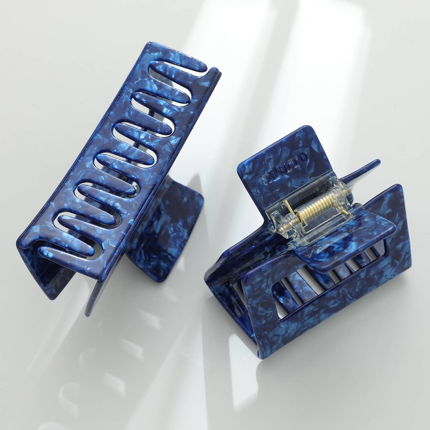 Adorro Denim Blue Large | Assorted Large Claw Clips