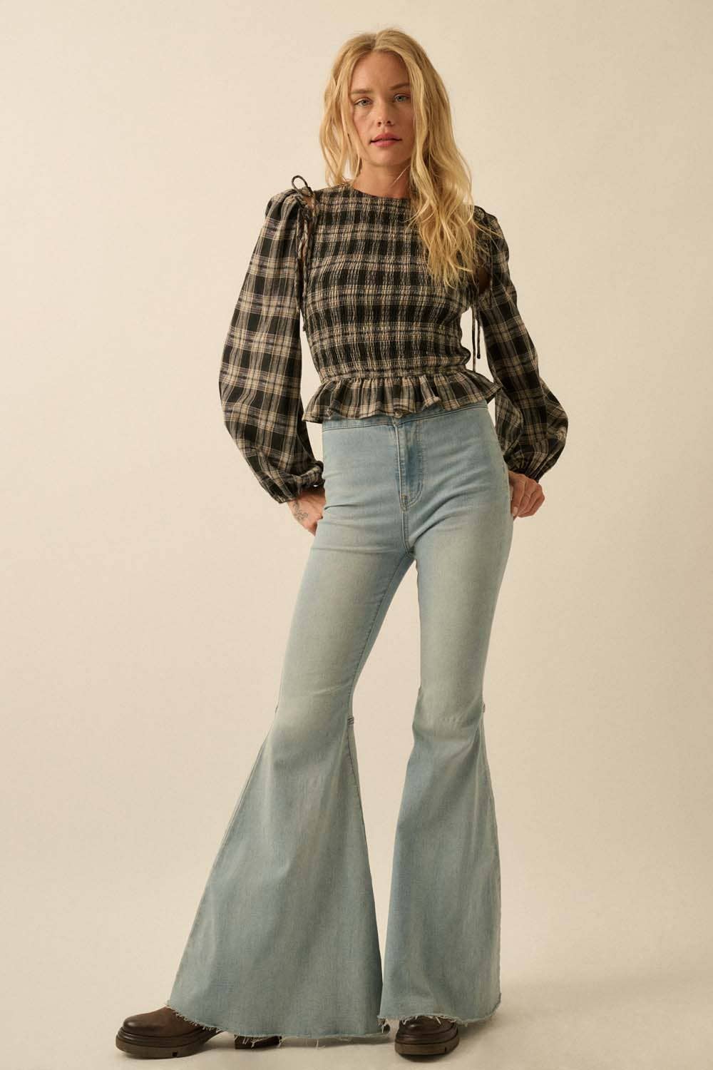 Promesa USA Blaire Balloon-Sleeve Top
