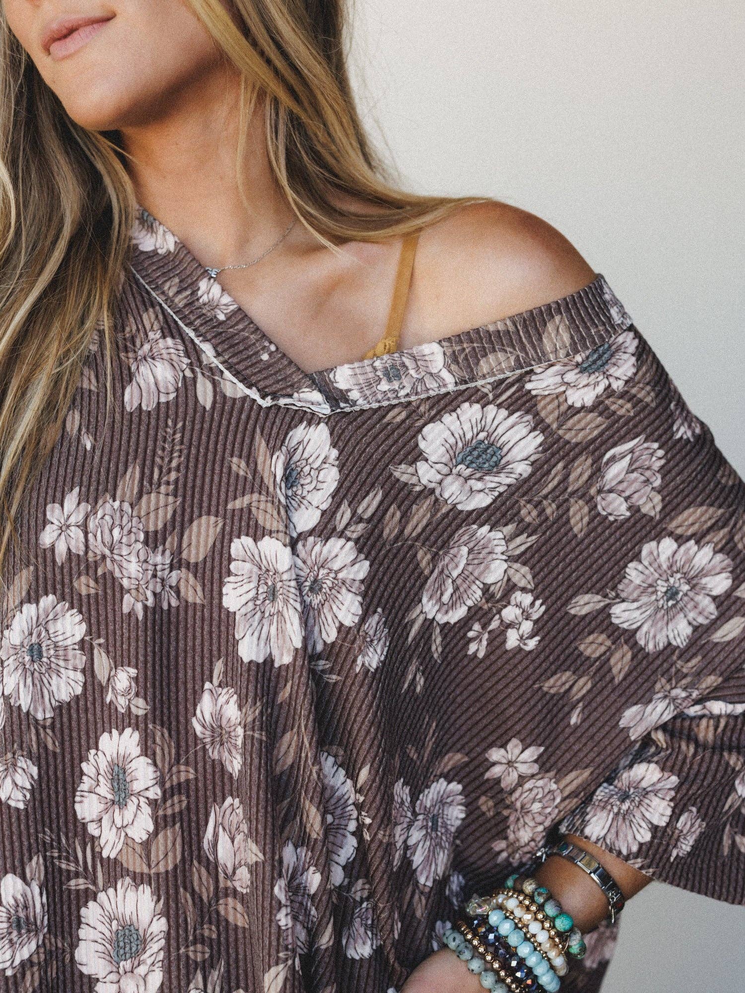 Three Bird Nest On The Go V Neck Ribbed Essential Tee