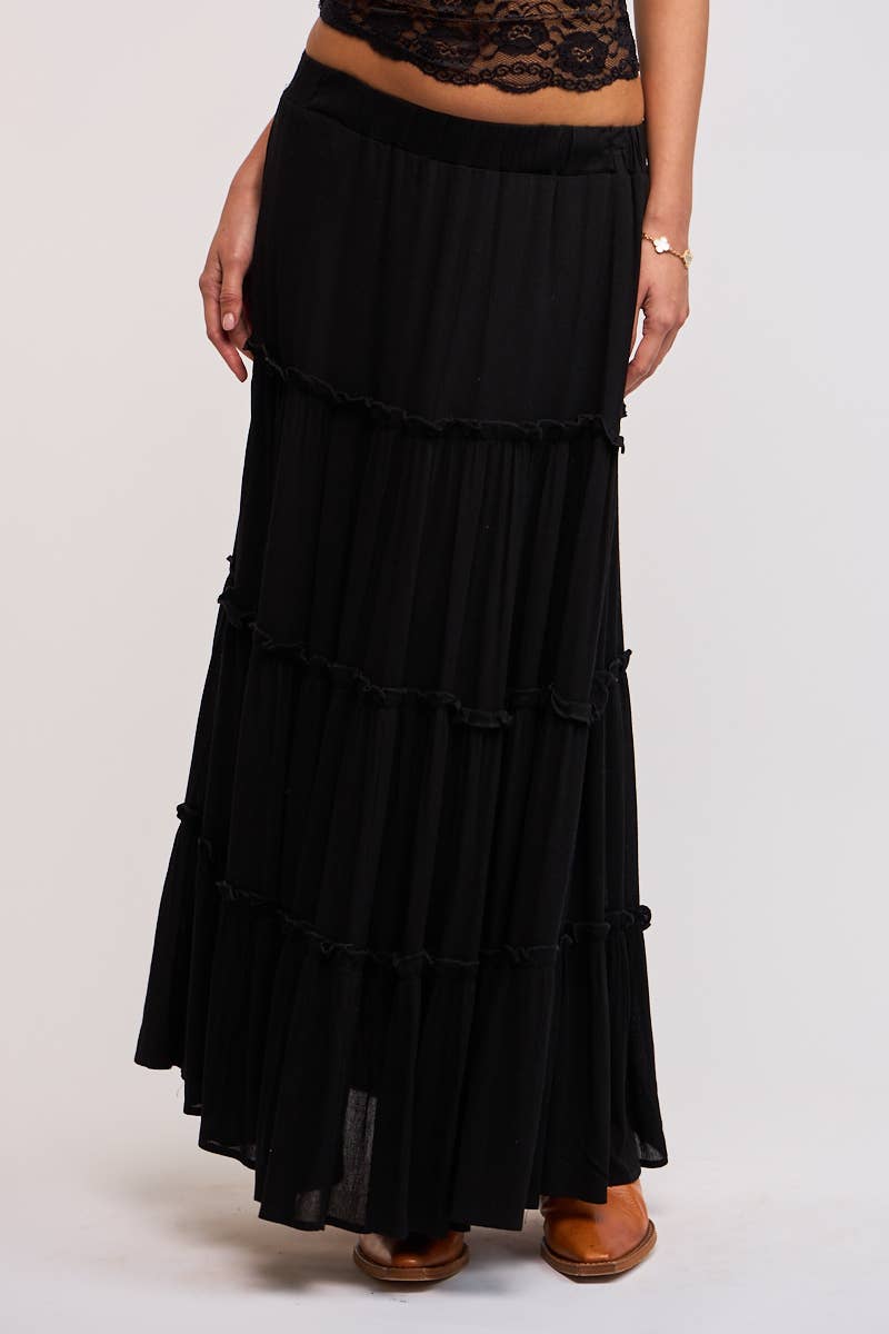 Sky to Moon ELLA TIERED MAXI SKIRT