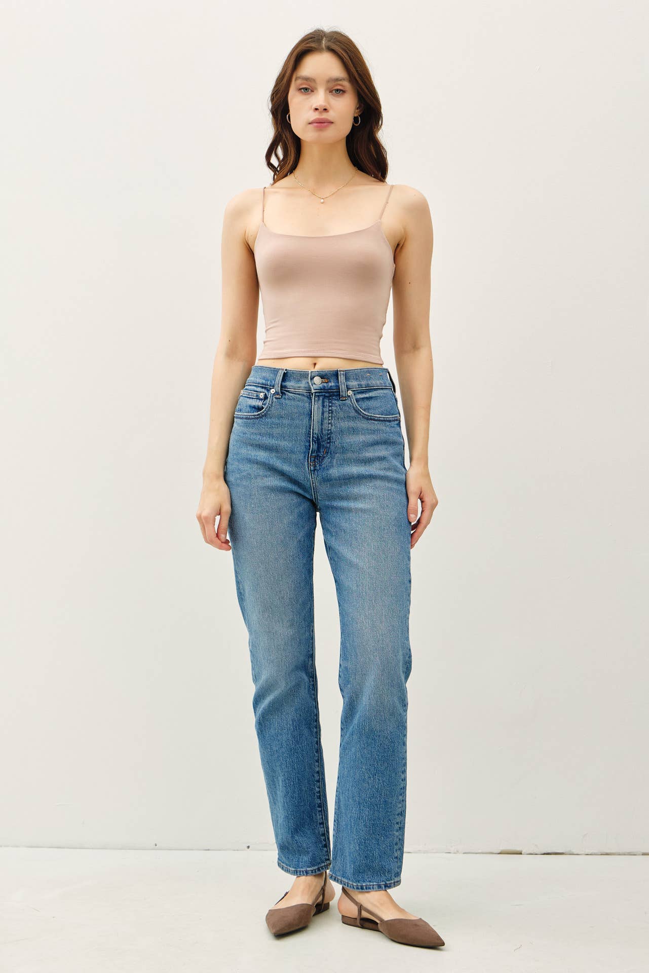 Be Cool BASIC THREADS CROPPED SPAGHETTI TANK