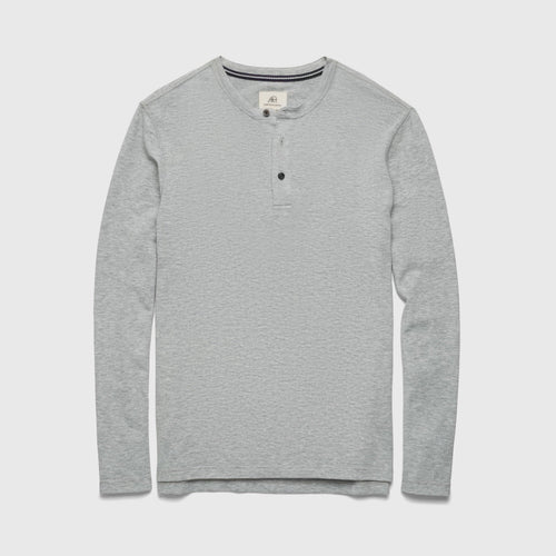 SURFSIDESUPPLY Sean Ultra Soft Classic Henley - Heather Grey