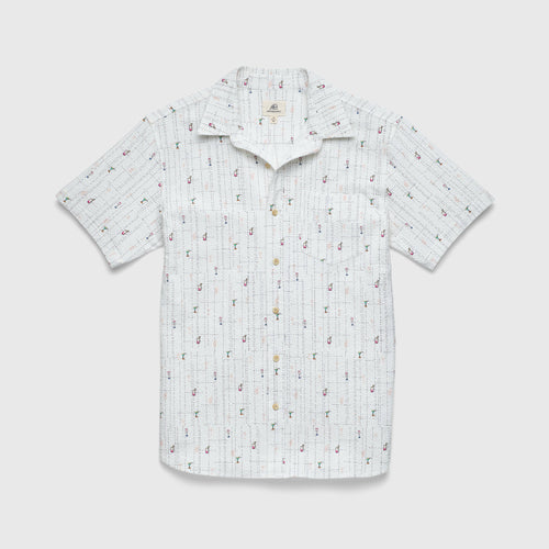SURFSIDESUPPLY Joey Seersucker Cocktail Printed Shirt