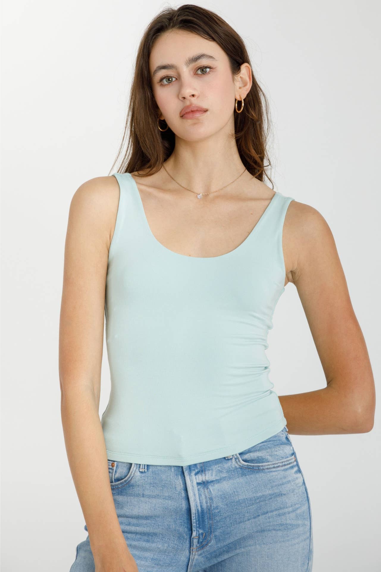 Be Cool BASIC THREADS SCOOP NECK TANK