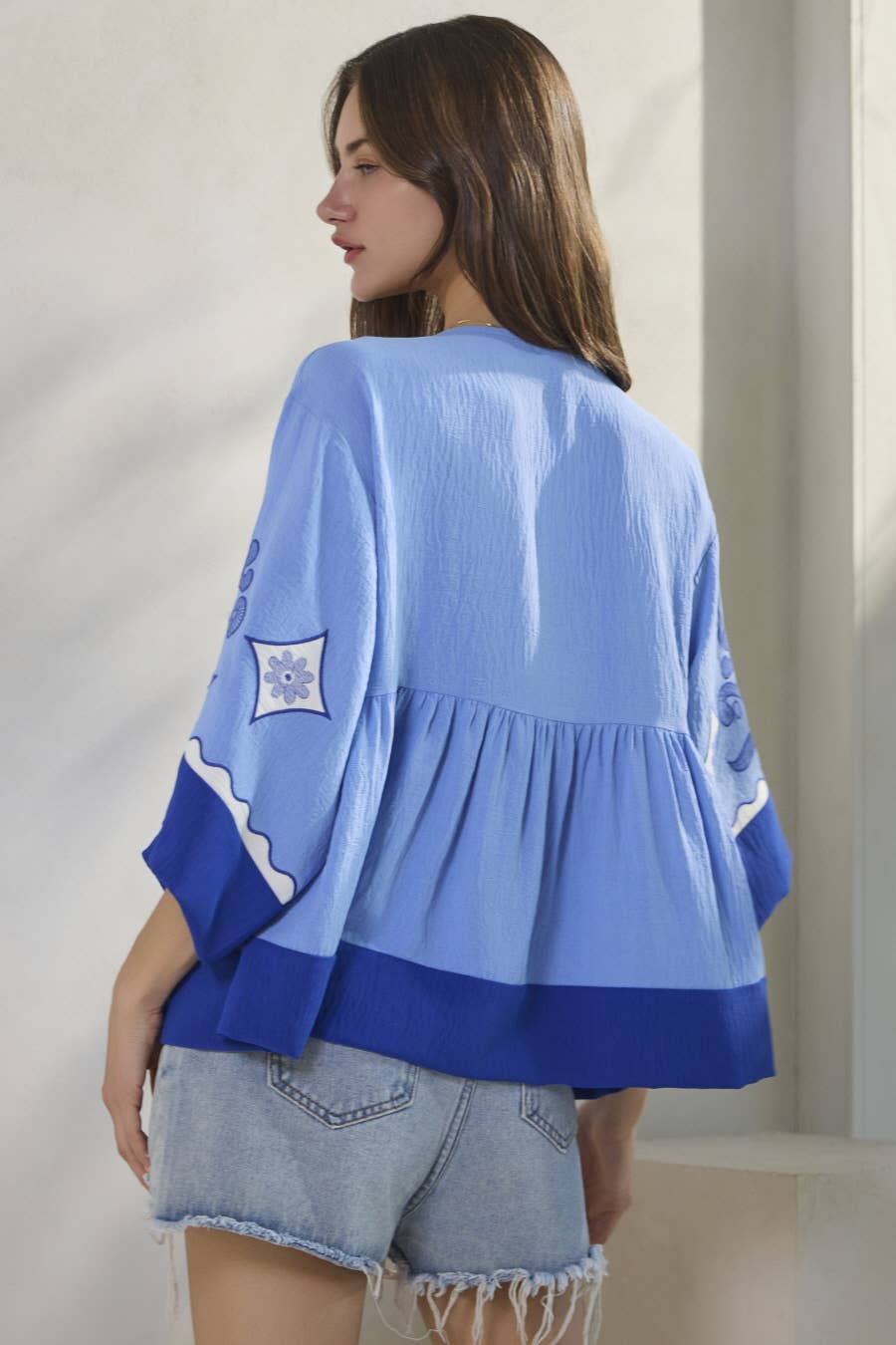 Oddi Blueberry Pie V Neck Top