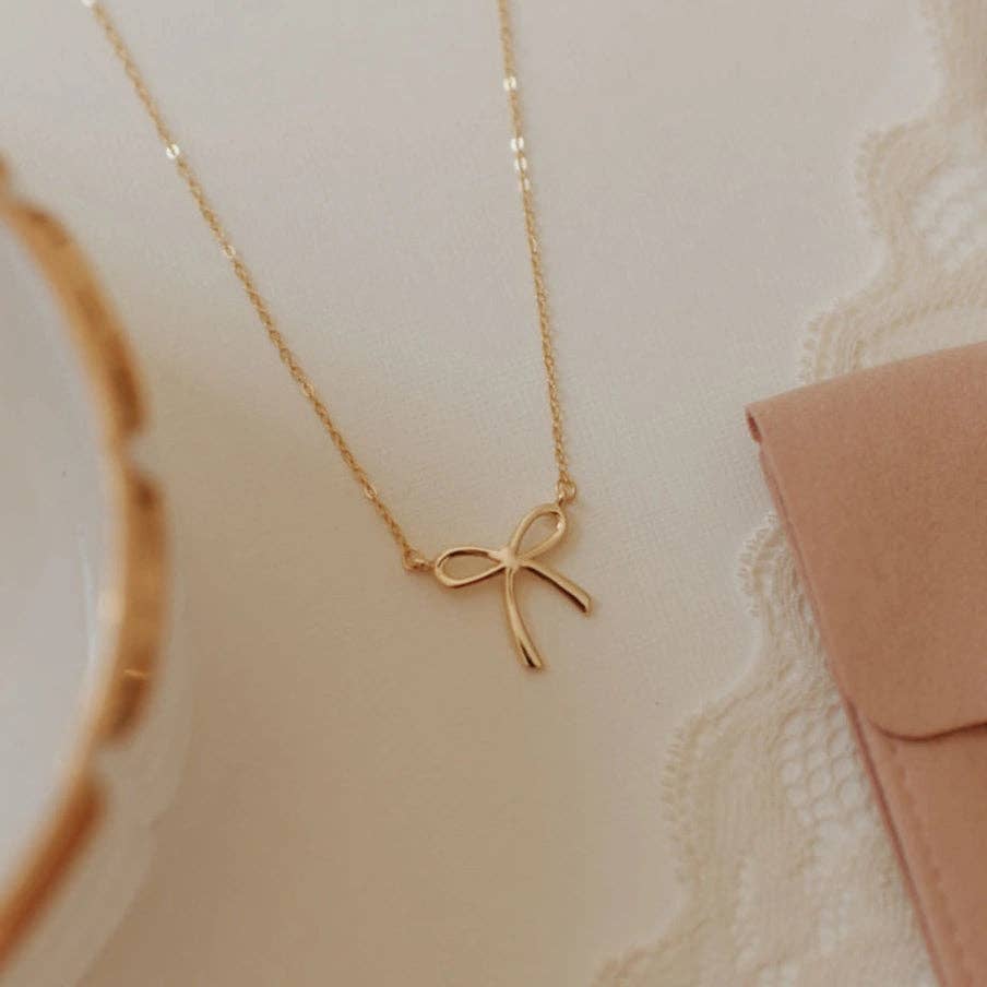 Mauve Jewelry Co. Lily Bow Necklace