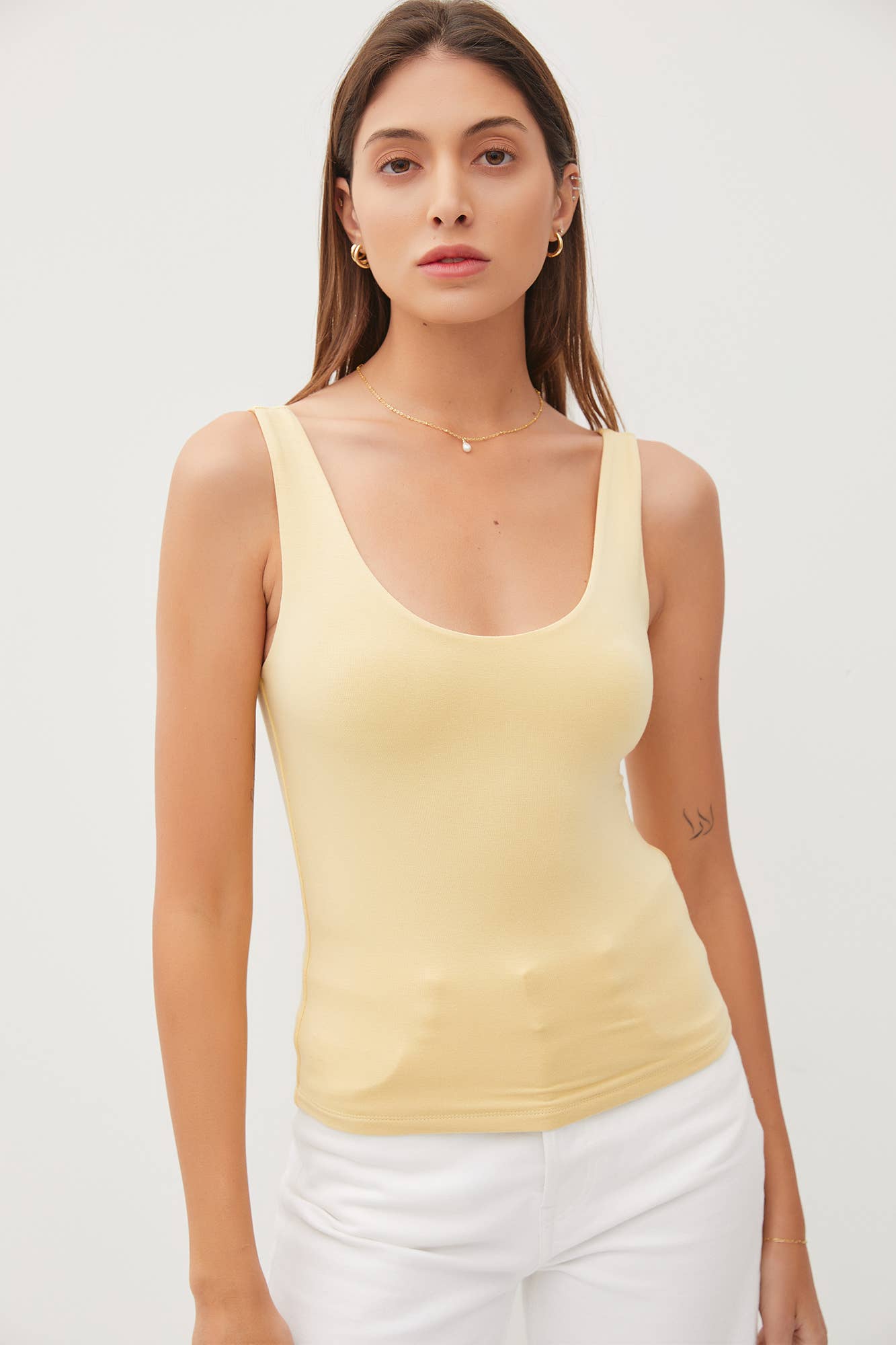 Be Cool BASIC THREADS SCOOP NECK TANK