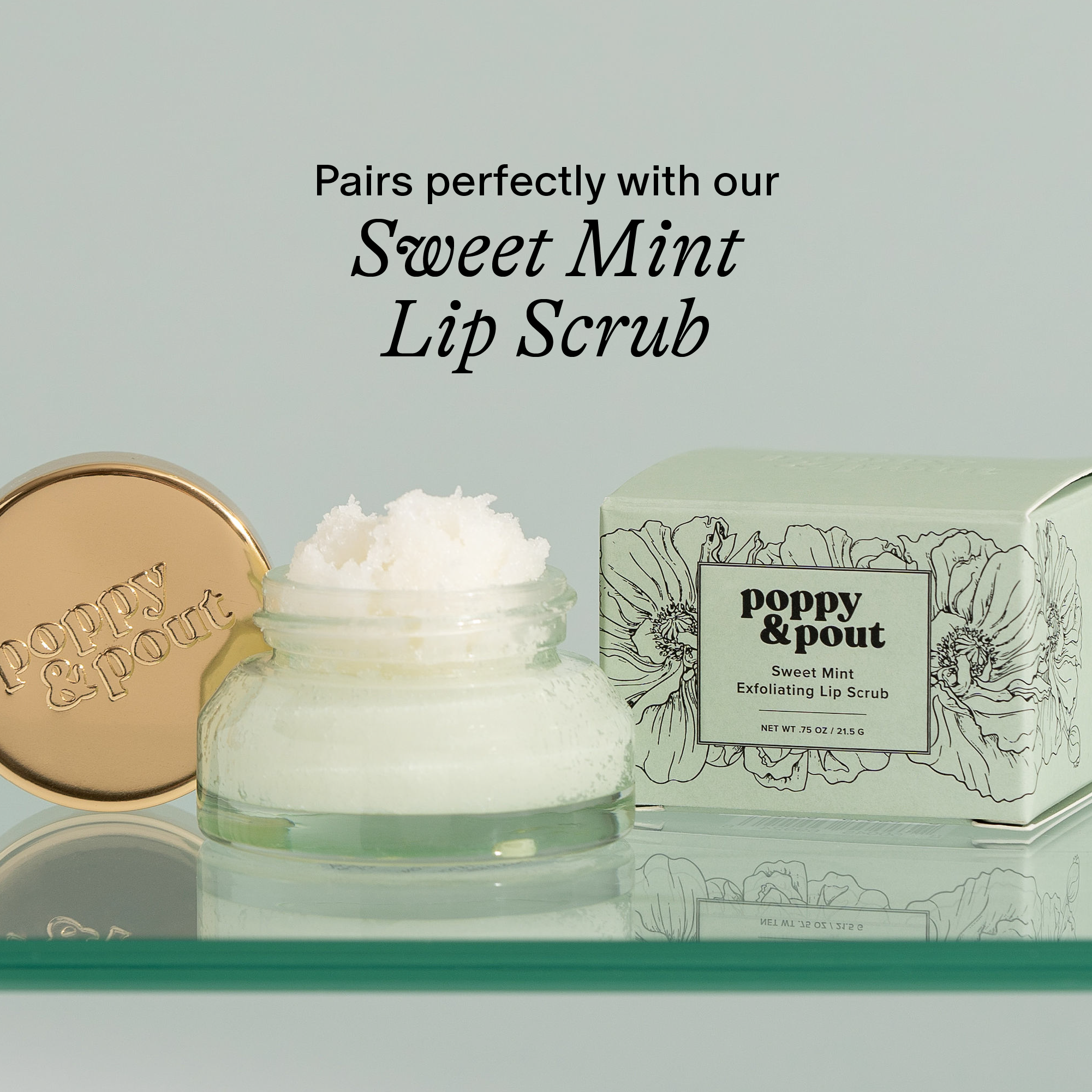 Poppy & Pout Lip Balm, Sweet Mint