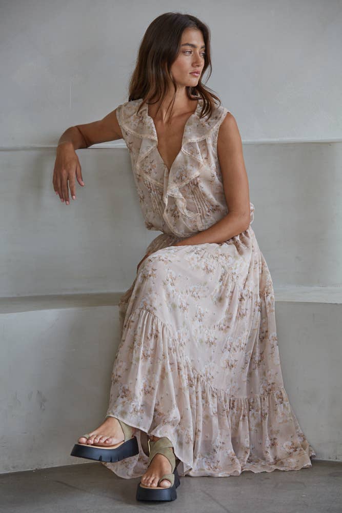 By Together Sweetheart Tiered Midi Skirt