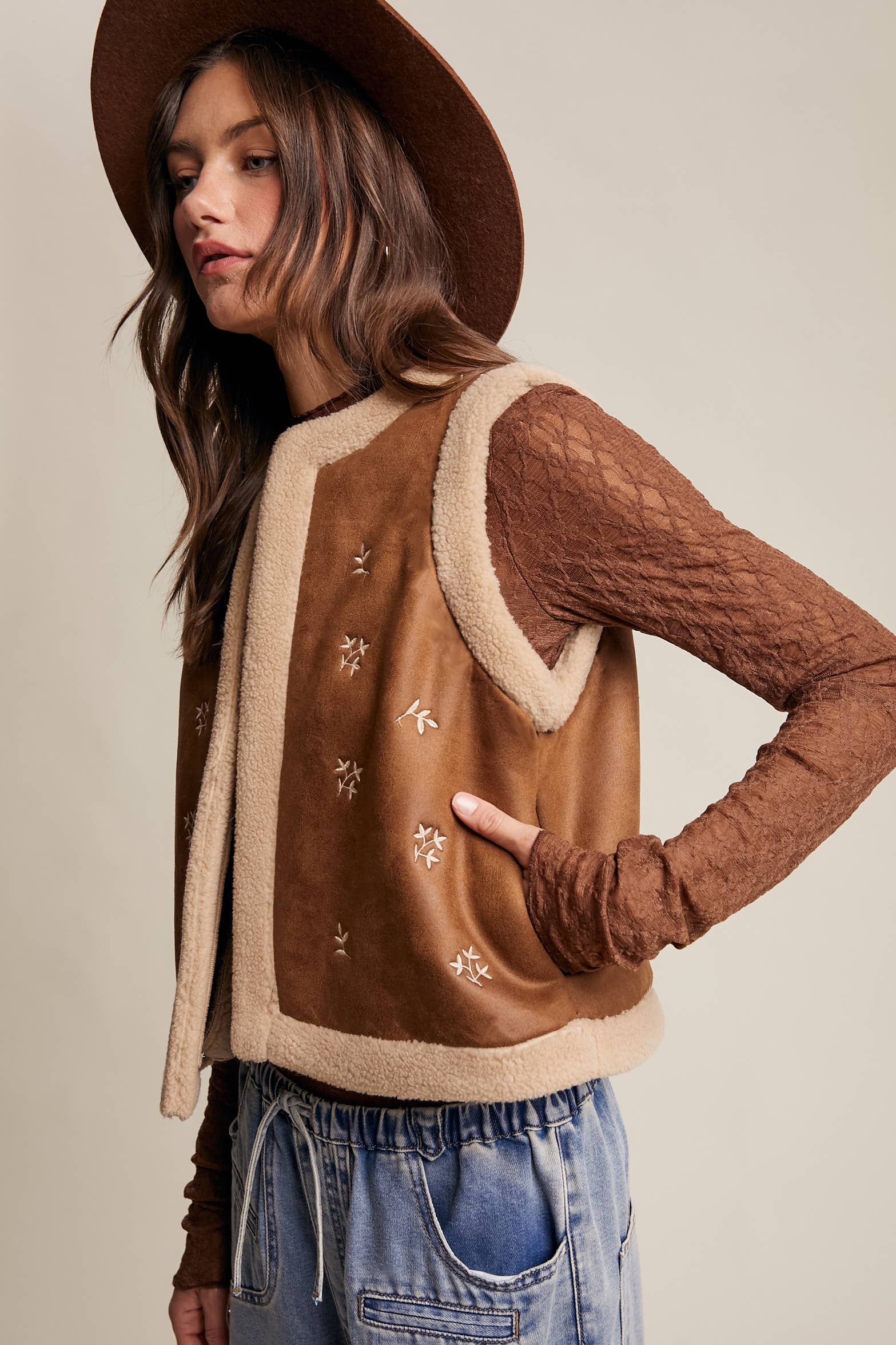 Listicle Winter Bloom Vest