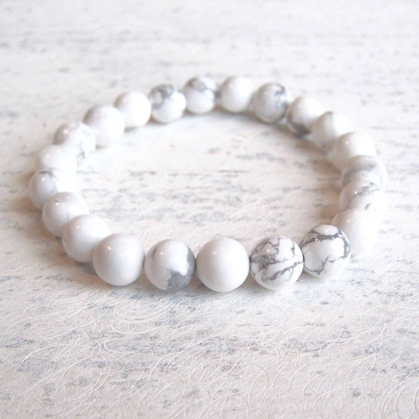 Jo Bird Jewelry Gemstone Elastic Bracelet - Greys