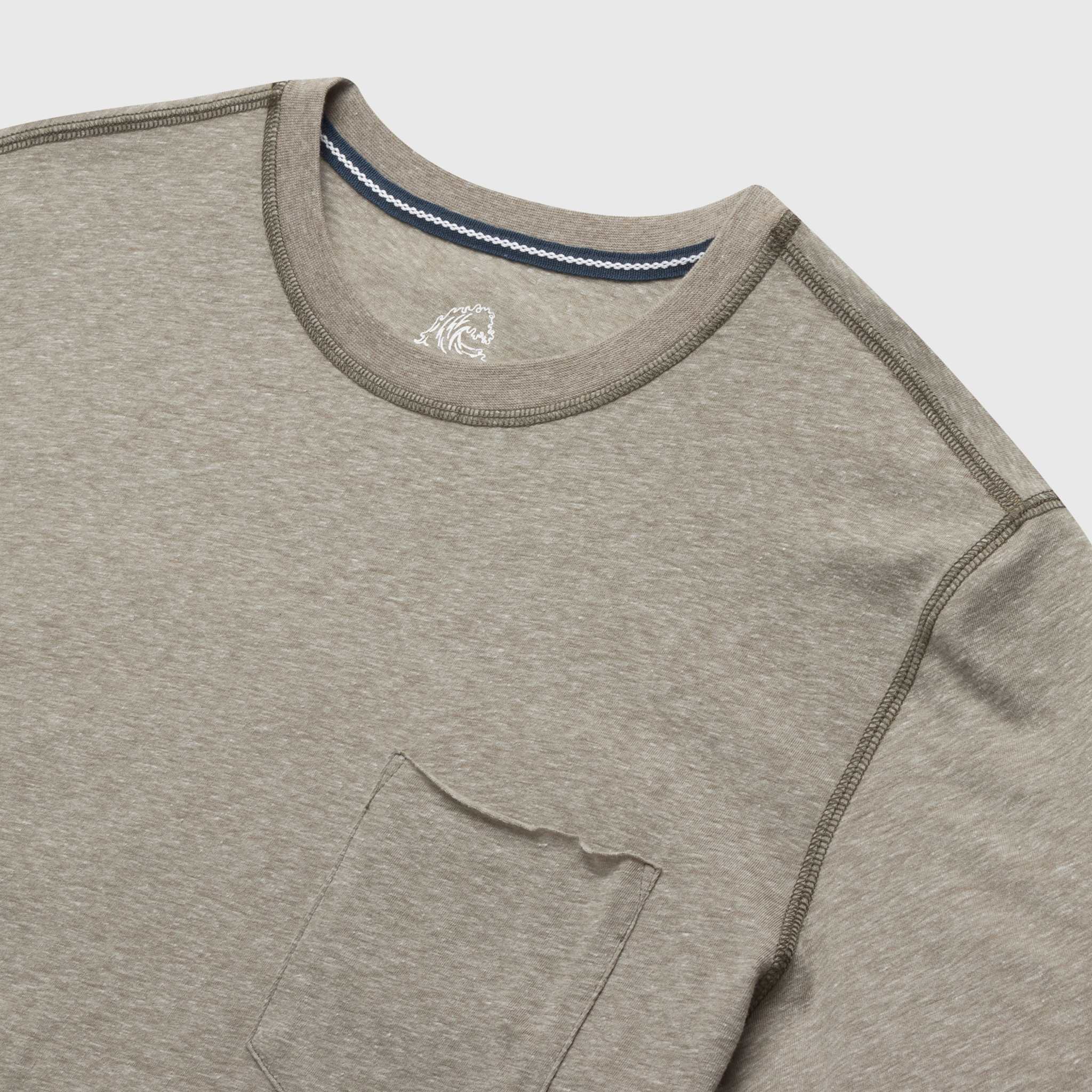 SURFSIDESUPPLY NICK RAW EDGE SLUB POCKET TEE