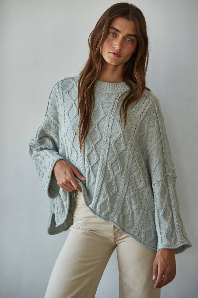 By Together Soundside Sweater Aqua Grey S
