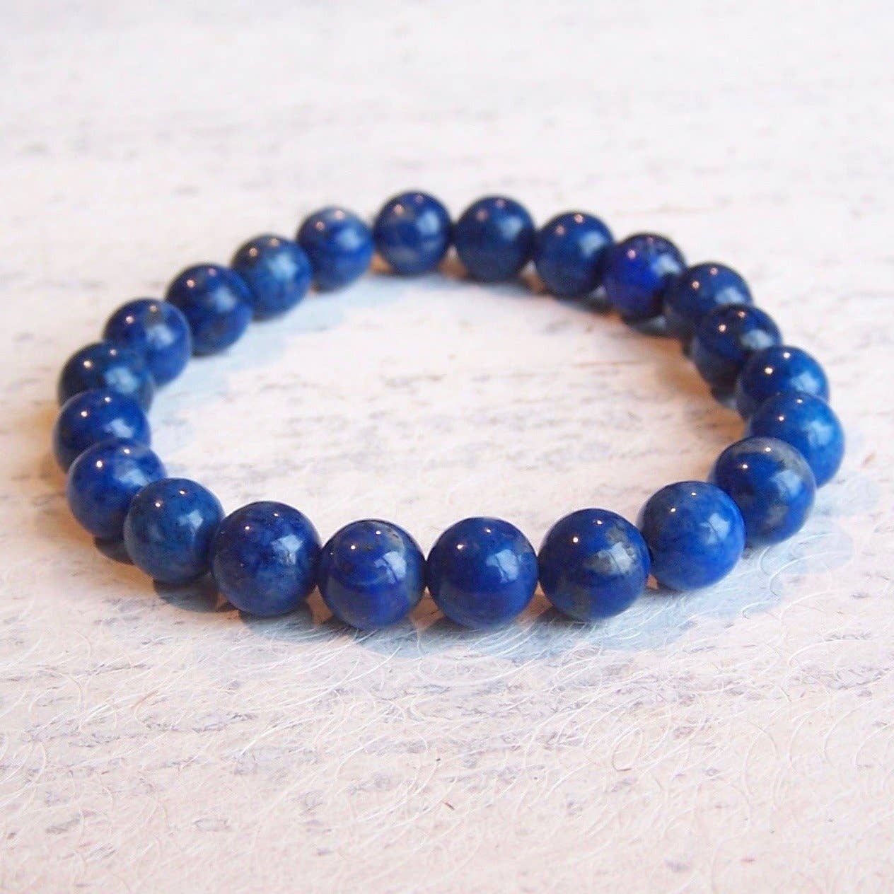 Jo Bird Jewelry Gemstone Elastic Bracelet - Sea Blues