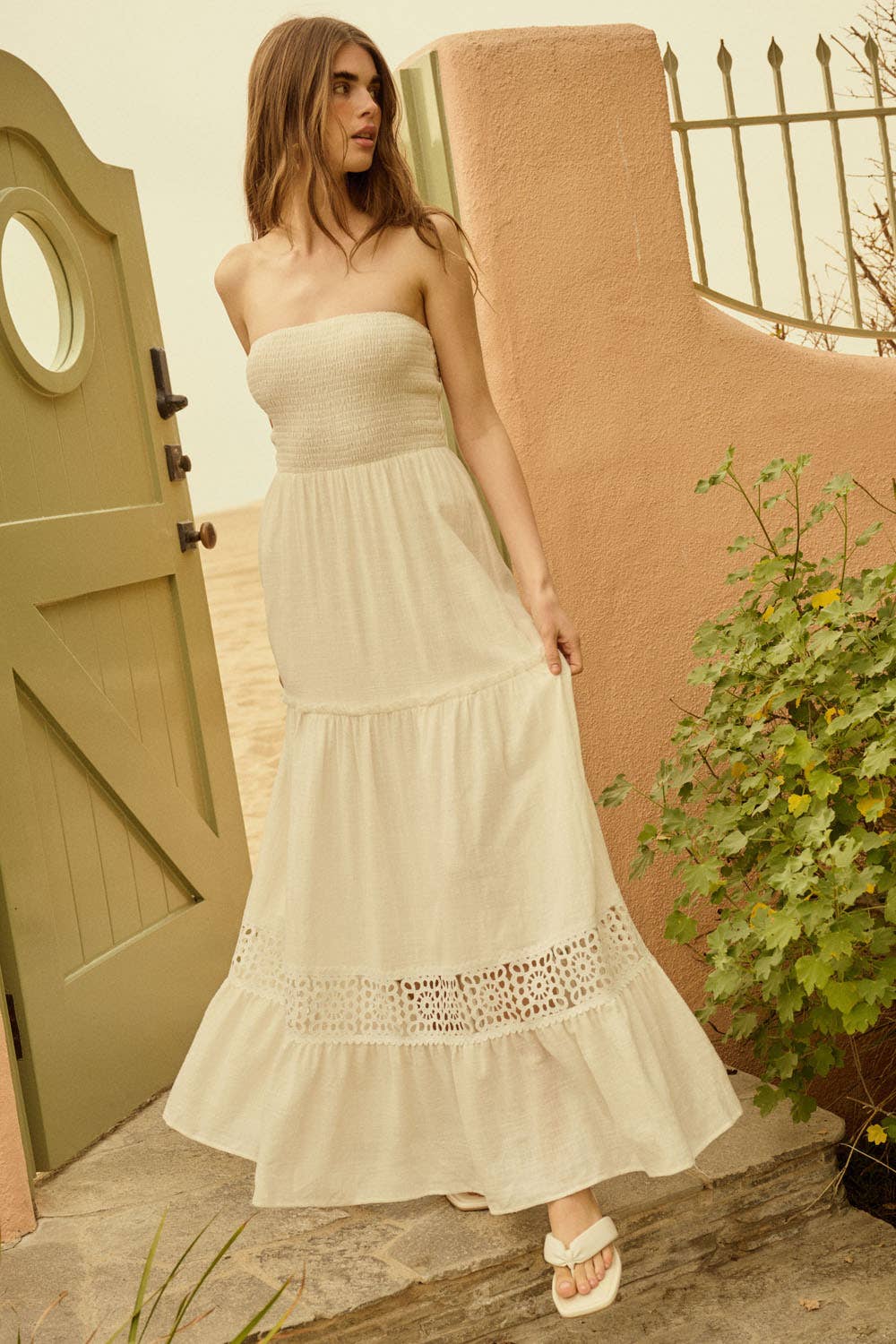 Promesa USA Breeze Maxi Dress OFF WHITE