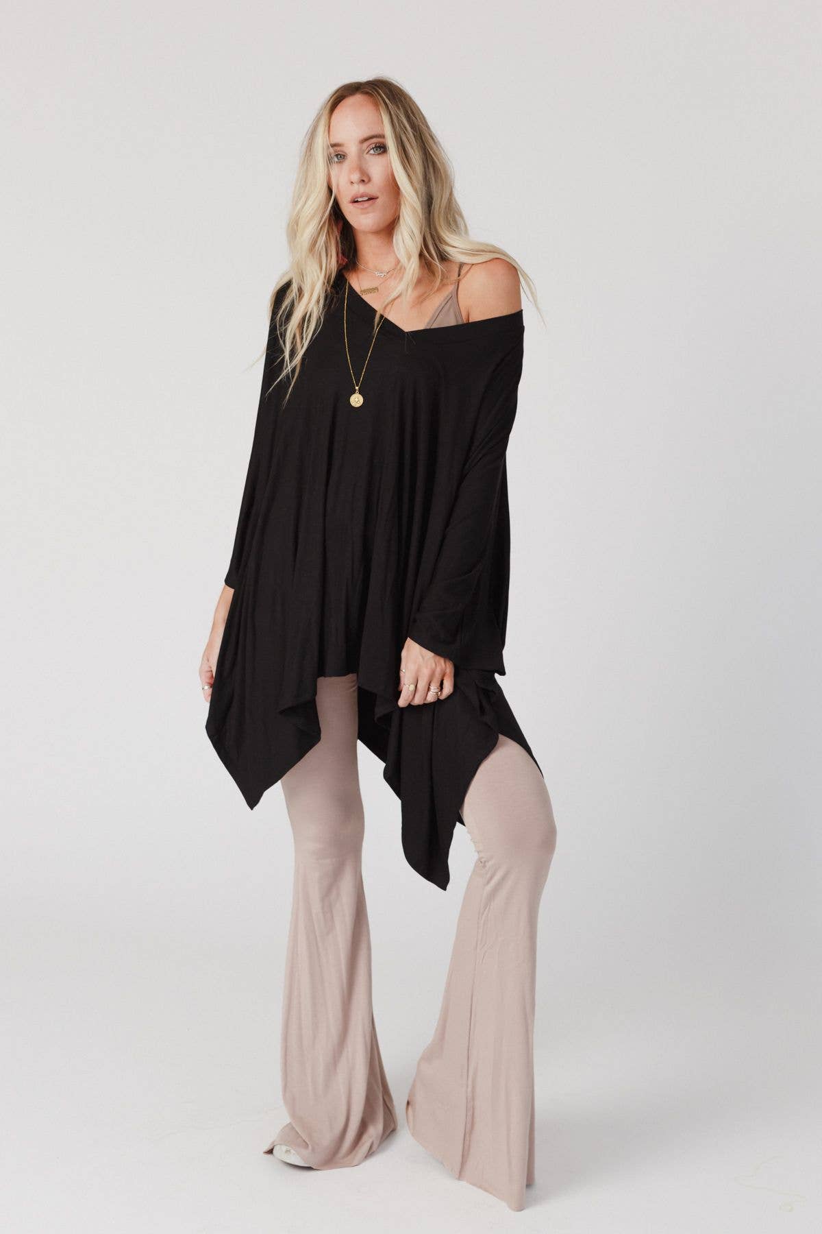 Three Bird Nest The Wren Boho Top - Black