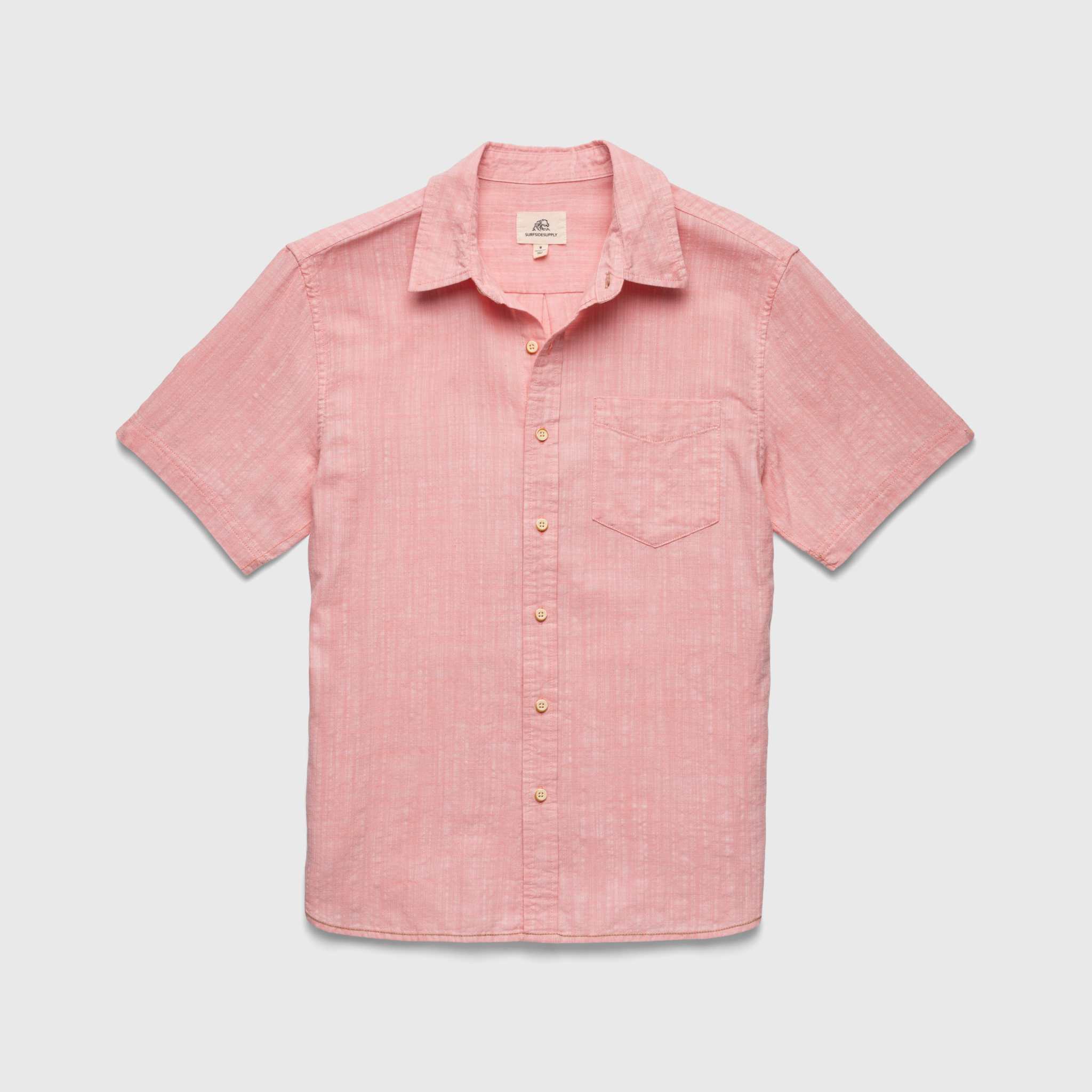SURFSIDESUPPLY Joey 2tone Slub Island Shirt - Lobster Bisque