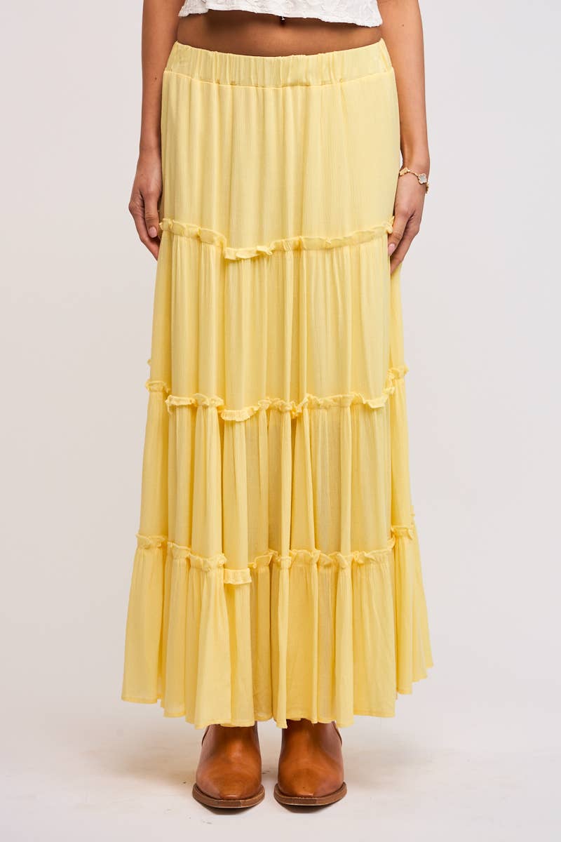 Sky to Moon ELLA TIERED MAXI SKIRT