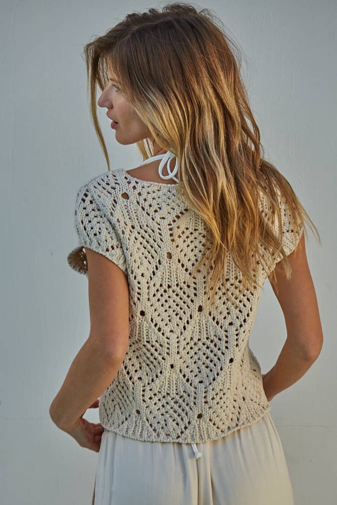 By Together Autumn Breeze Crochet Top