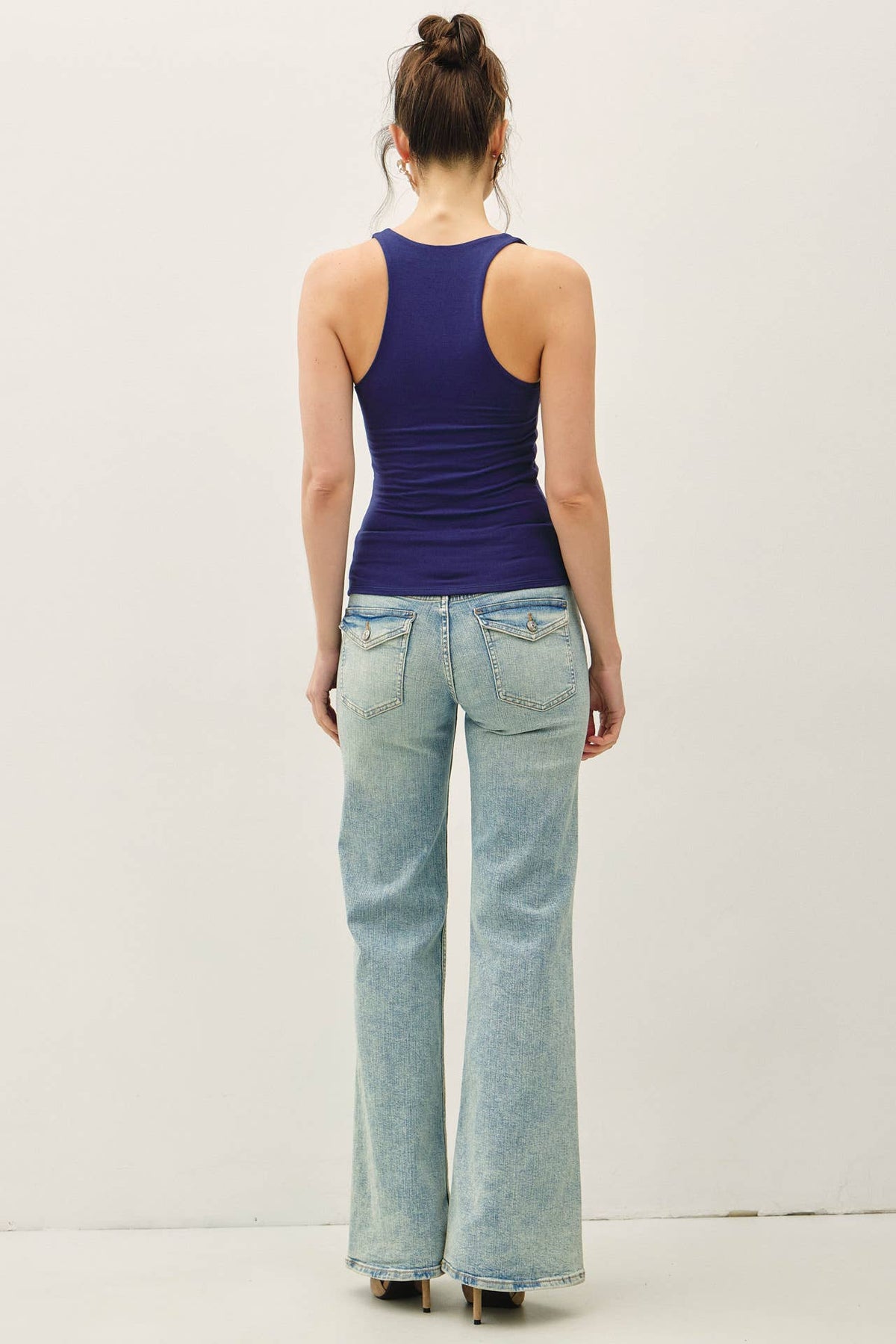 Be Cool BASIC THREADS V-NECK RACER BACK TANK