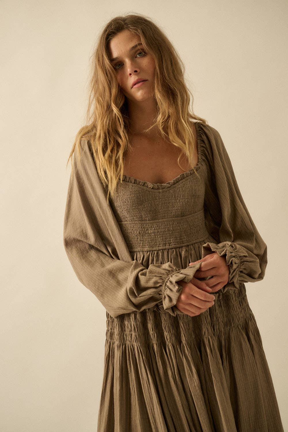 Promesa USA Fern Maxi Peasant Dress