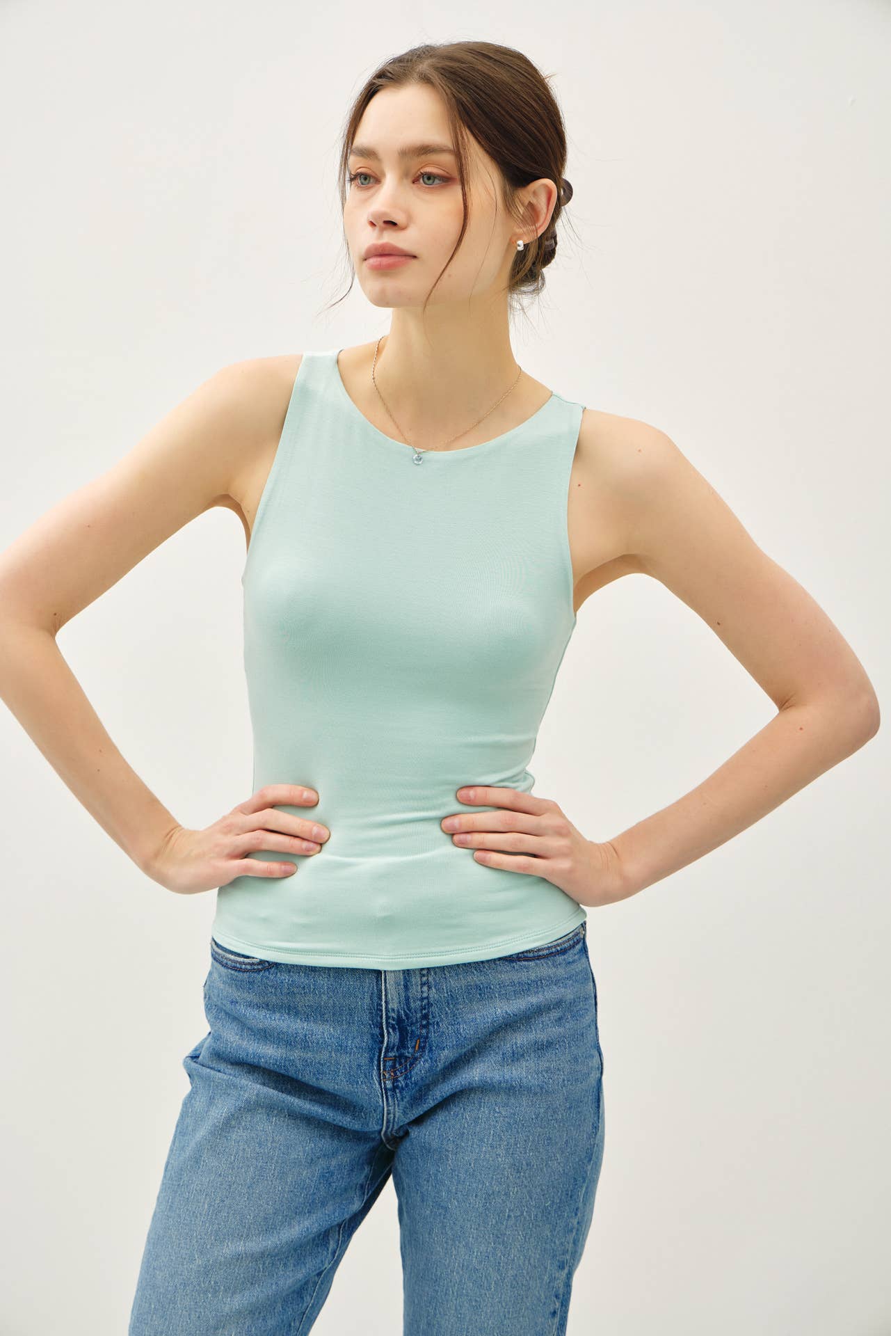 Be Cool BASIC THREADS BOAT NECK TANK