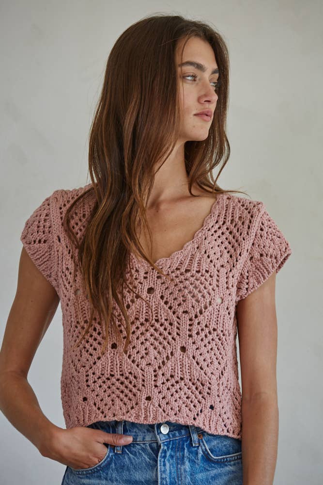 By Together Autumn Breeze Crochet Top