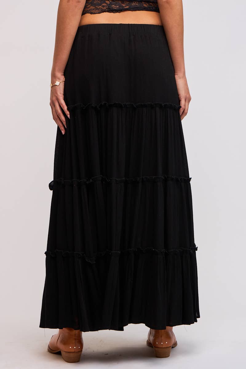 Sky to Moon ELLA TIERED MAXI SKIRT