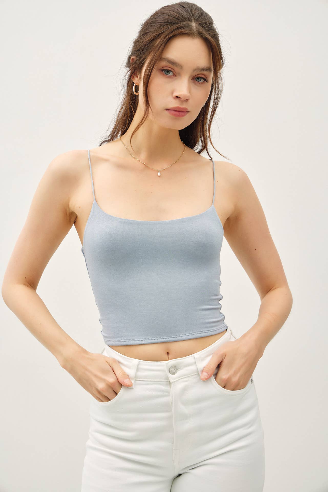Be Cool BASIC THREADS CROPPED SPAGHETTI TANK