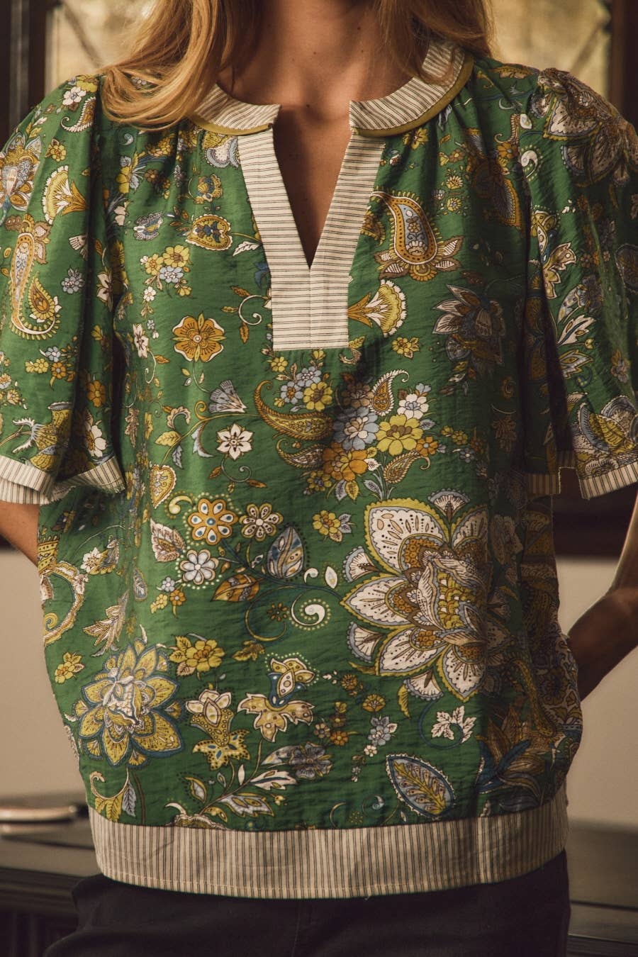 Oddi Greenbriar Printed Blouse