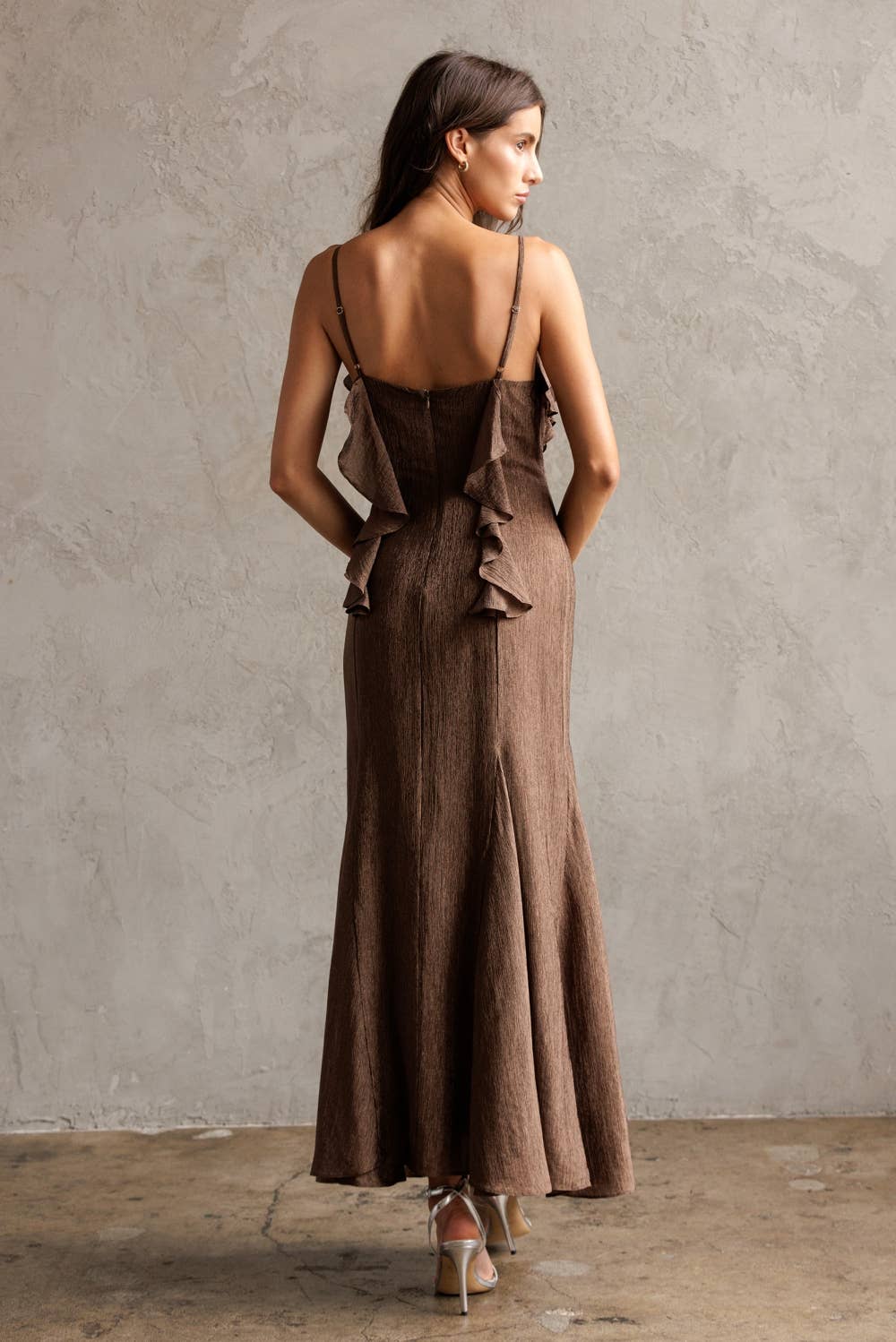 STORIA ENCHANTED RUFFLED MAXI DRESS