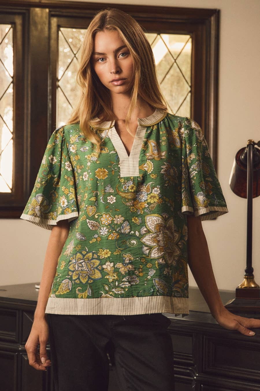Oddi Greenbriar Printed Blouse