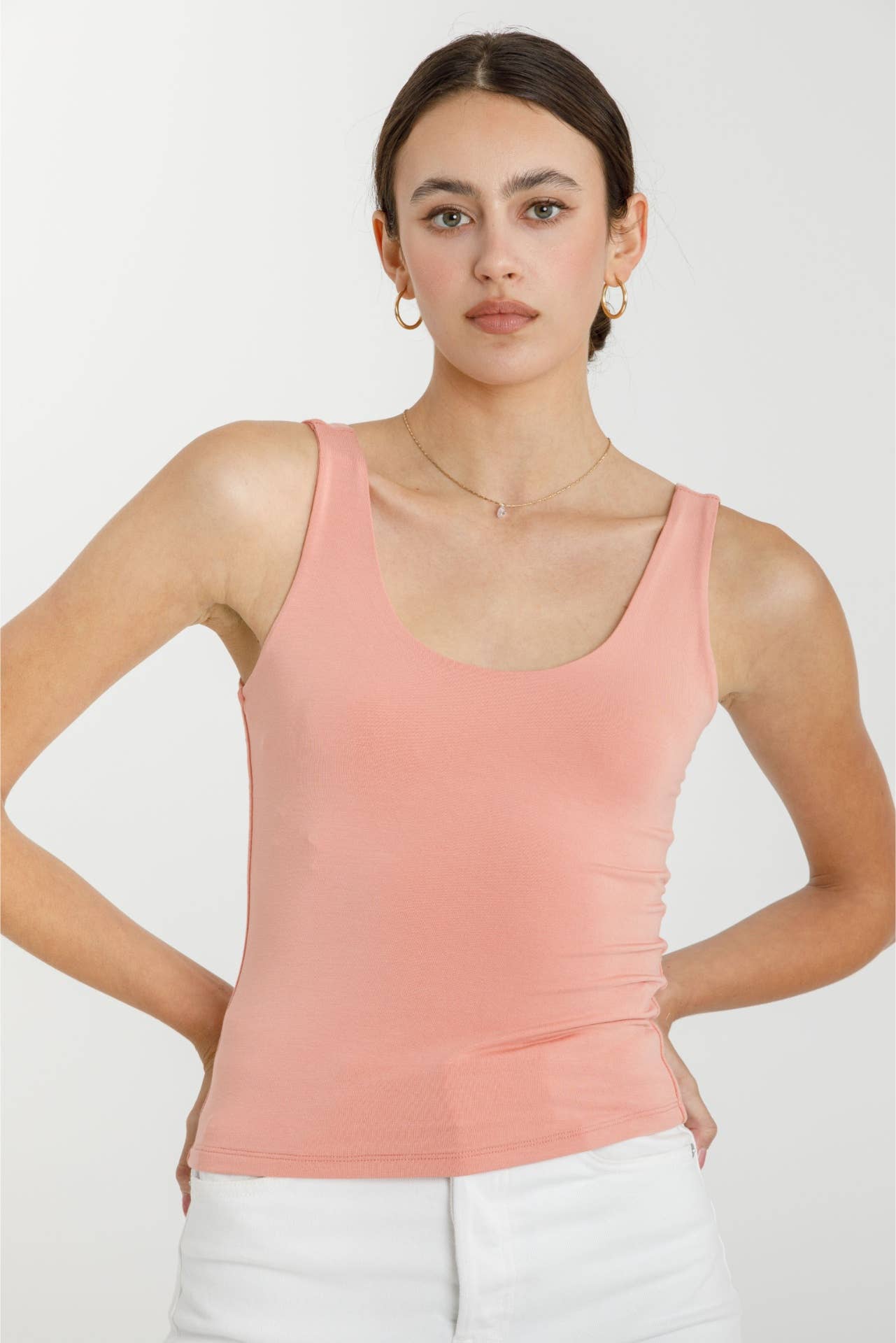 Be Cool BASIC THREADS SCOOP NECK TANK