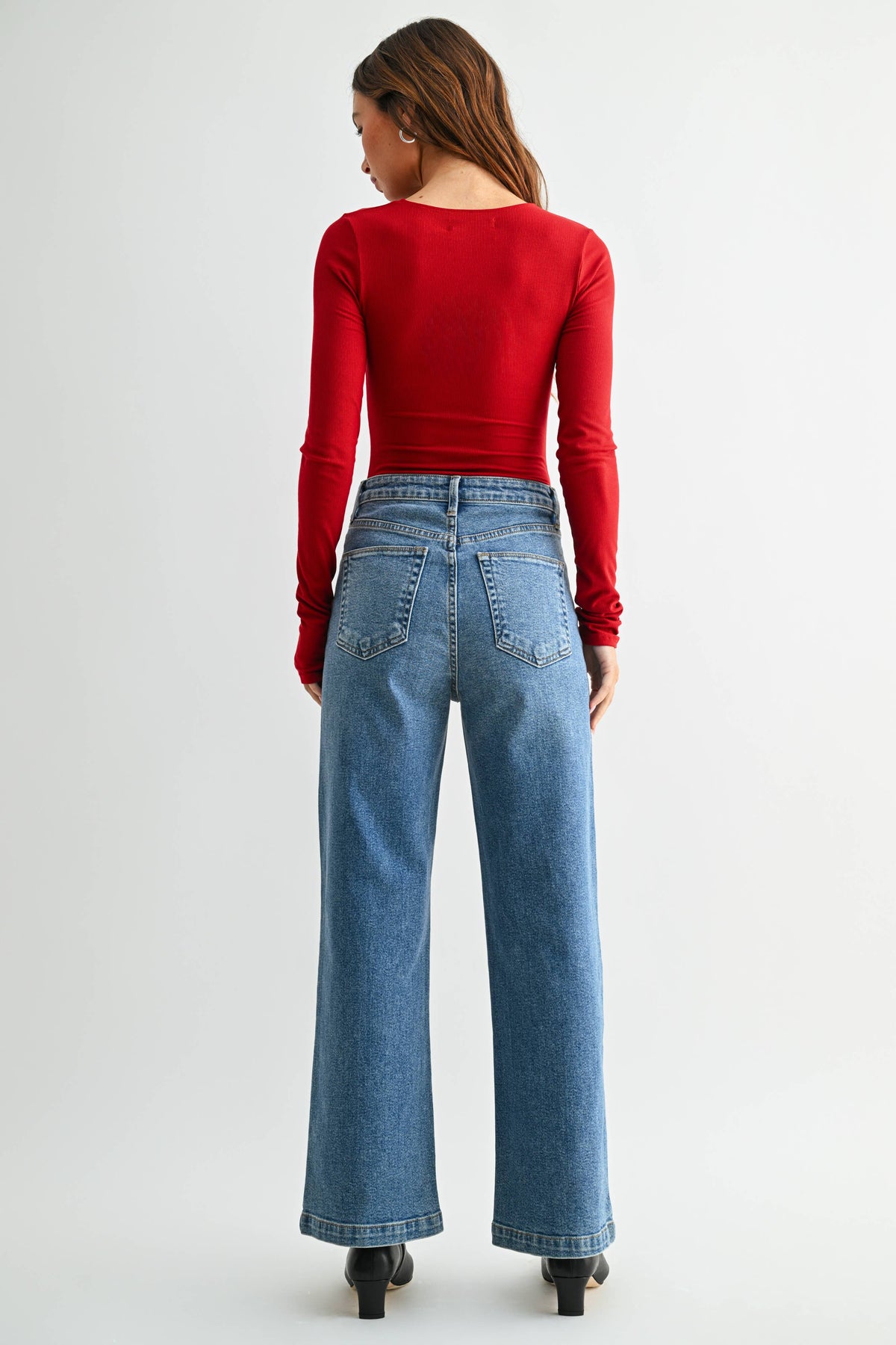 JUST BLACK DENIM Patch Pocket Wide Leg