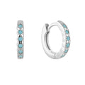 The Salty Gem TURQUOISE HOOPS Silver