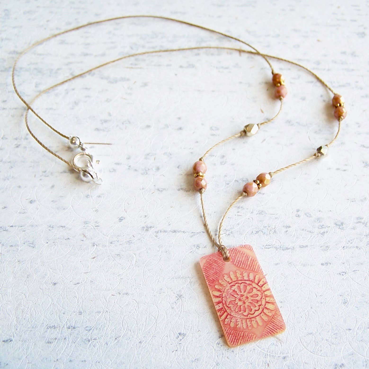 Jo Bird Jewelry Mother of Pearl Shell Necklace - Tropical Colors