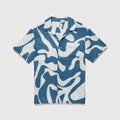 SURFSIDESUPPLY Billy S/S Swirl Camp Collar Shirt - Blue