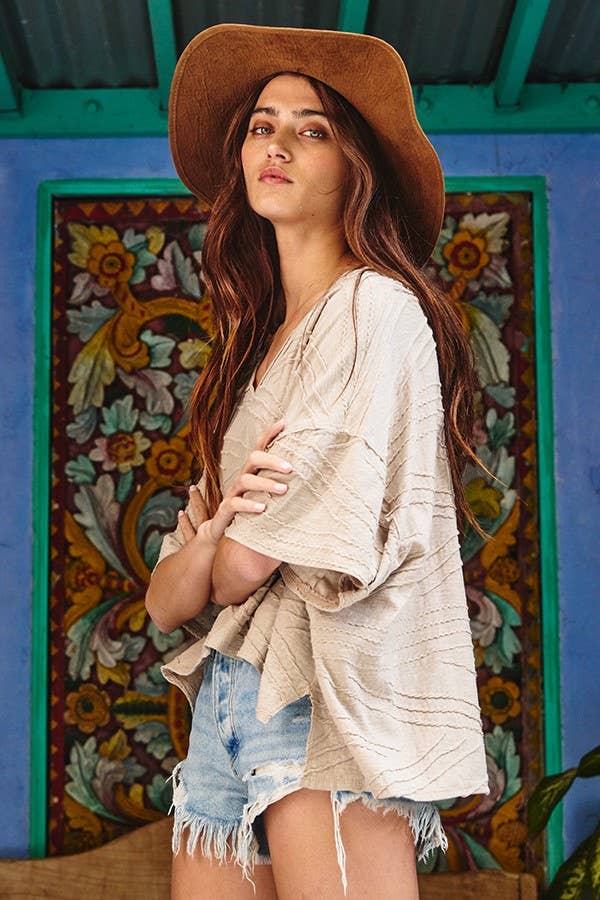 BUCKETLIST Sarah Textured Knit Top