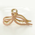 Adorro Sabrina Solid| Large Ribbon Bow Metal Claw Clip Brown